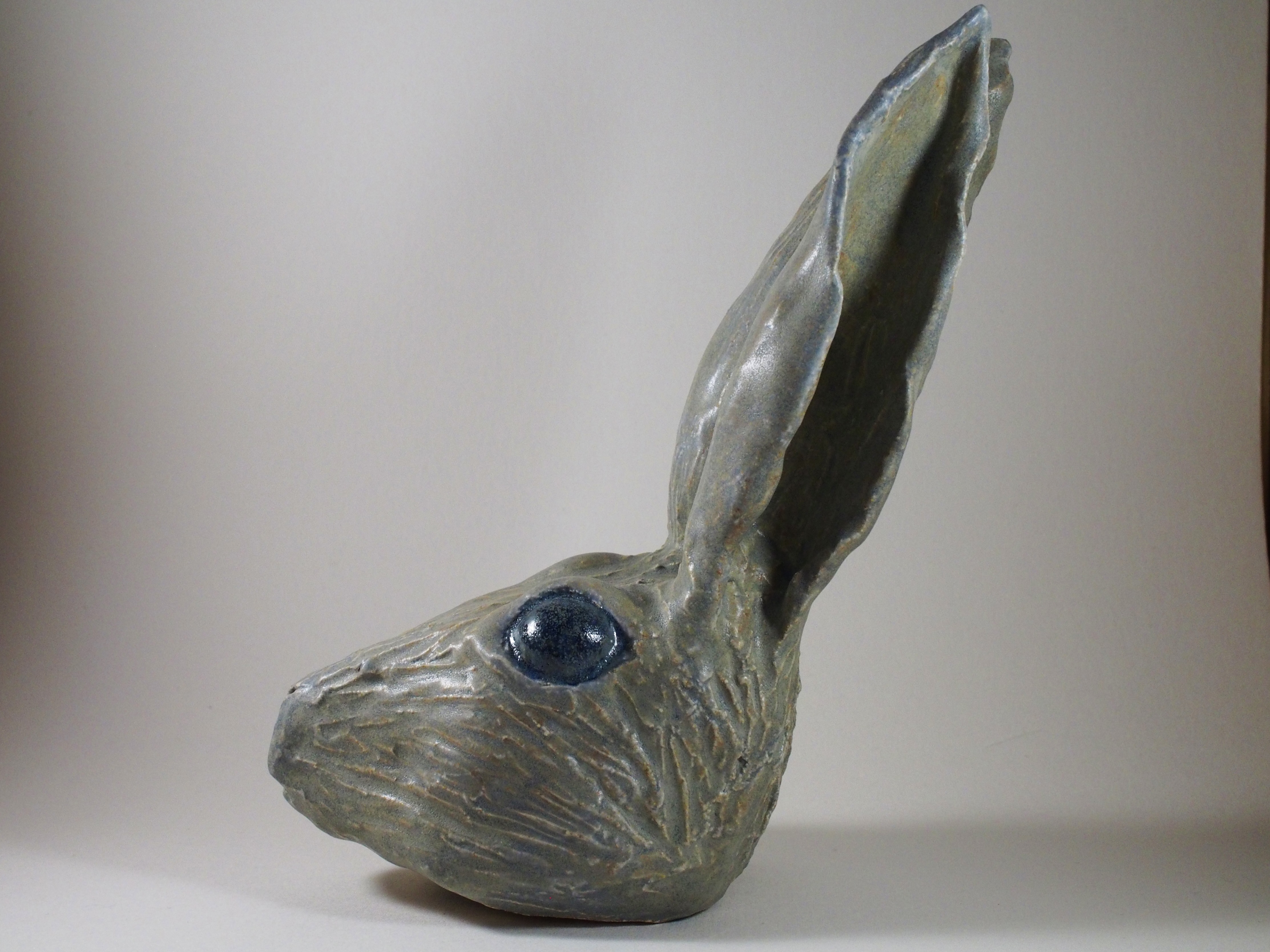 Sculpture of a hare's head